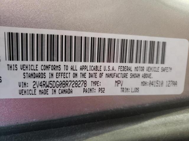 Photo 9 VIN: 2V4RW5DG0BR728278 - VOLKSWAGEN ROUTAN SEL 