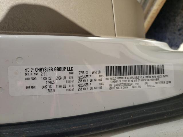 Photo 9 VIN: 2V4RW5DG1BR691841 - VOLKSWAGEN ROUTAN SEL 