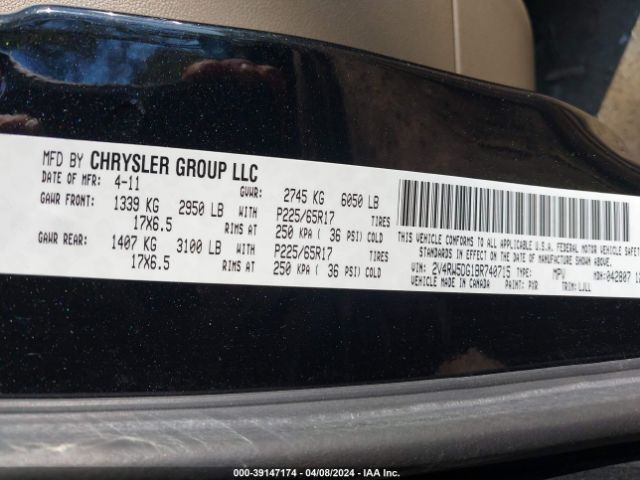 Photo 8 VIN: 2V4RW5DG1BR740715 - VOLKSWAGEN ROUTAN 