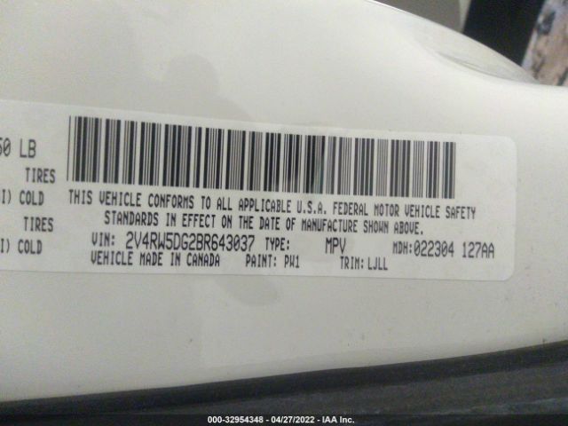 Photo 8 VIN: 2V4RW5DG2BR643037 - VOLKSWAGEN ROUTAN 