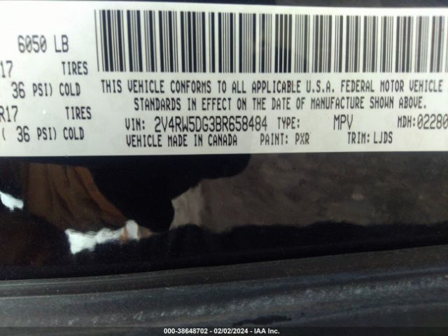 Photo 8 VIN: 2V4RW5DG3BR658484 - VOLKSWAGEN ROUTAN 