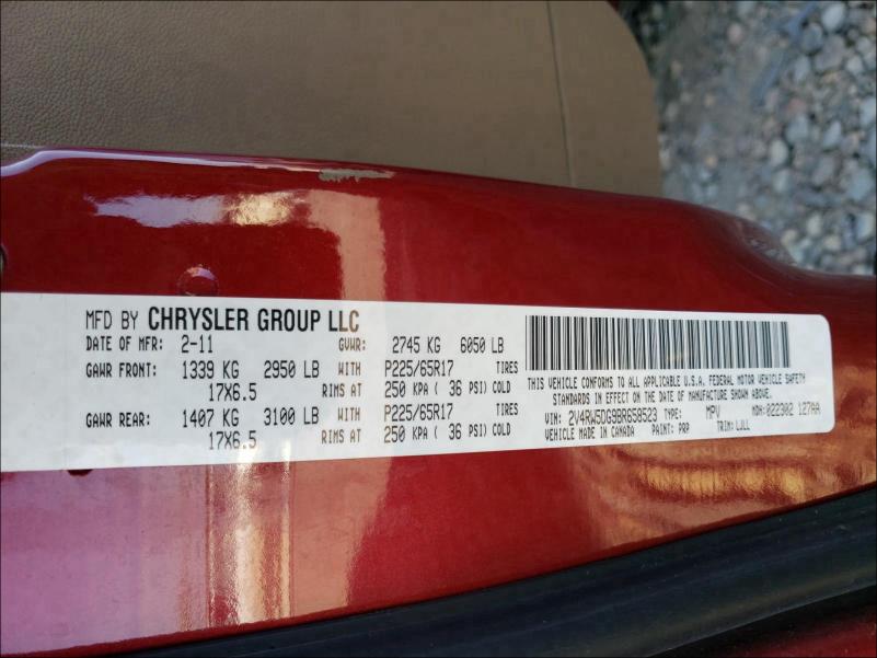 Photo 9 VIN: 2V4RW5DG9BR658523 - VOLKSWAGEN ROUTAN SEL 