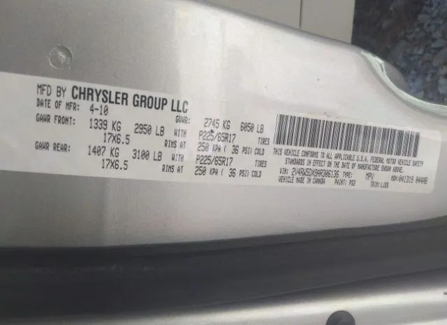 Photo 8 VIN: 2V4RW5DX9AR306136 - VOLKSWAGEN ROUTAN 