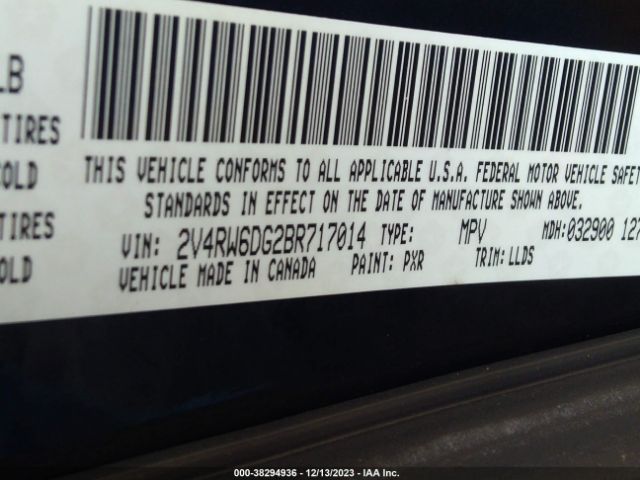 Photo 8 VIN: 2V4RW6DG2BR717014 - VOLKSWAGEN ROUTAN 