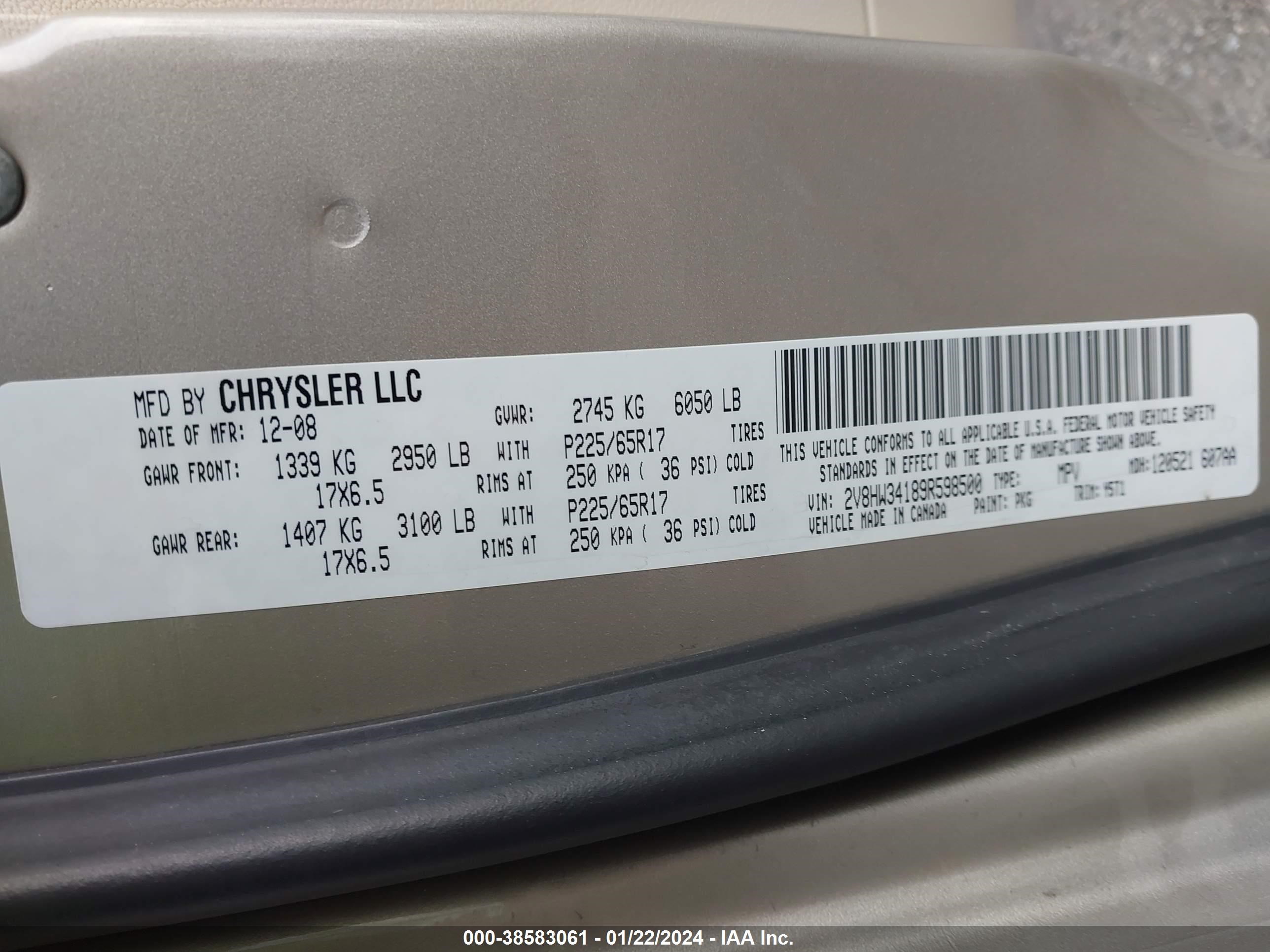 Photo 8 VIN: 2V8HW34189R598500 - VOLKSWAGEN ROUTAN SE 