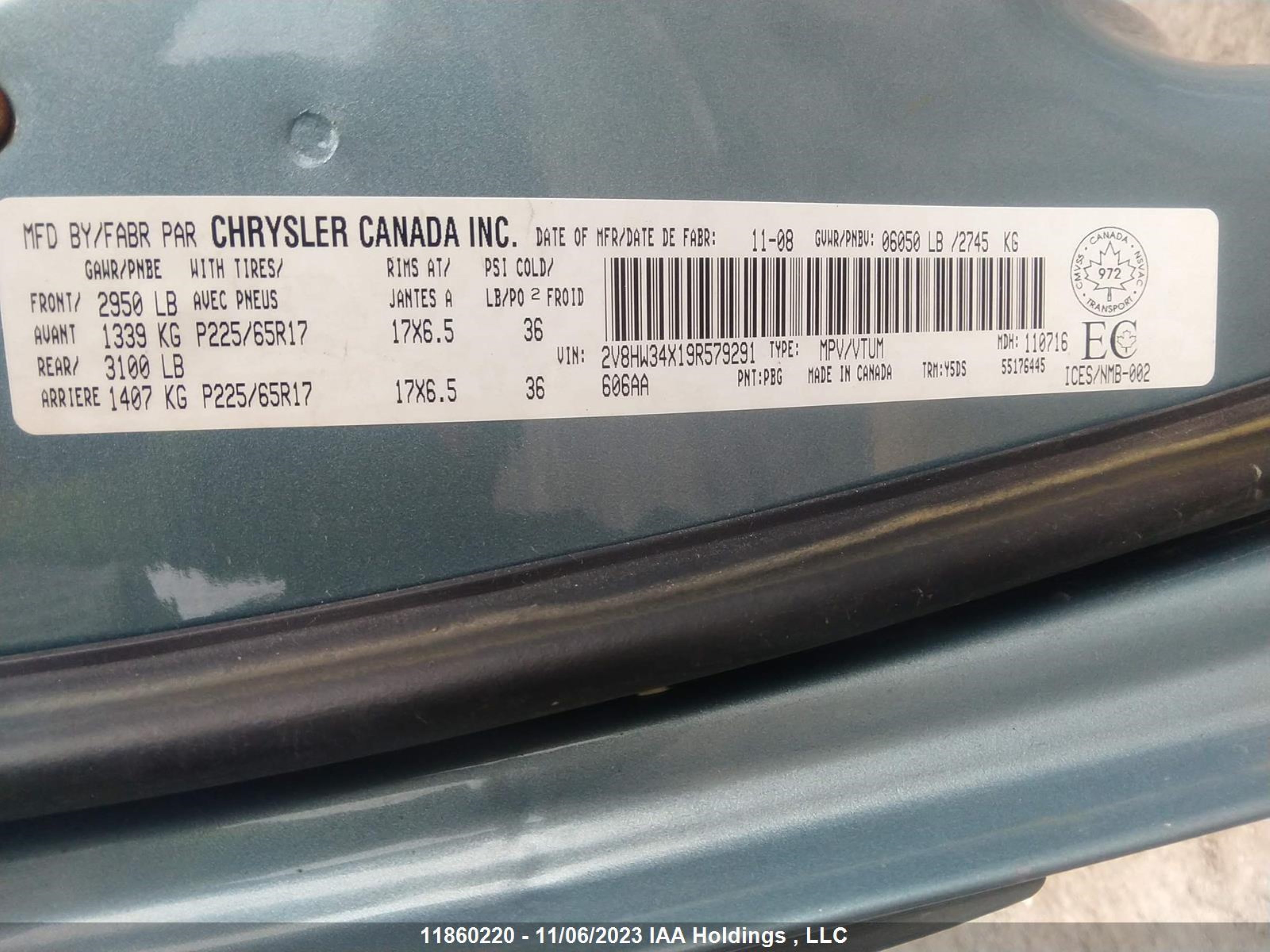 Photo 8 VIN: 2V8HW34X19R579291 - VOLKSWAGEN ROUTAN 