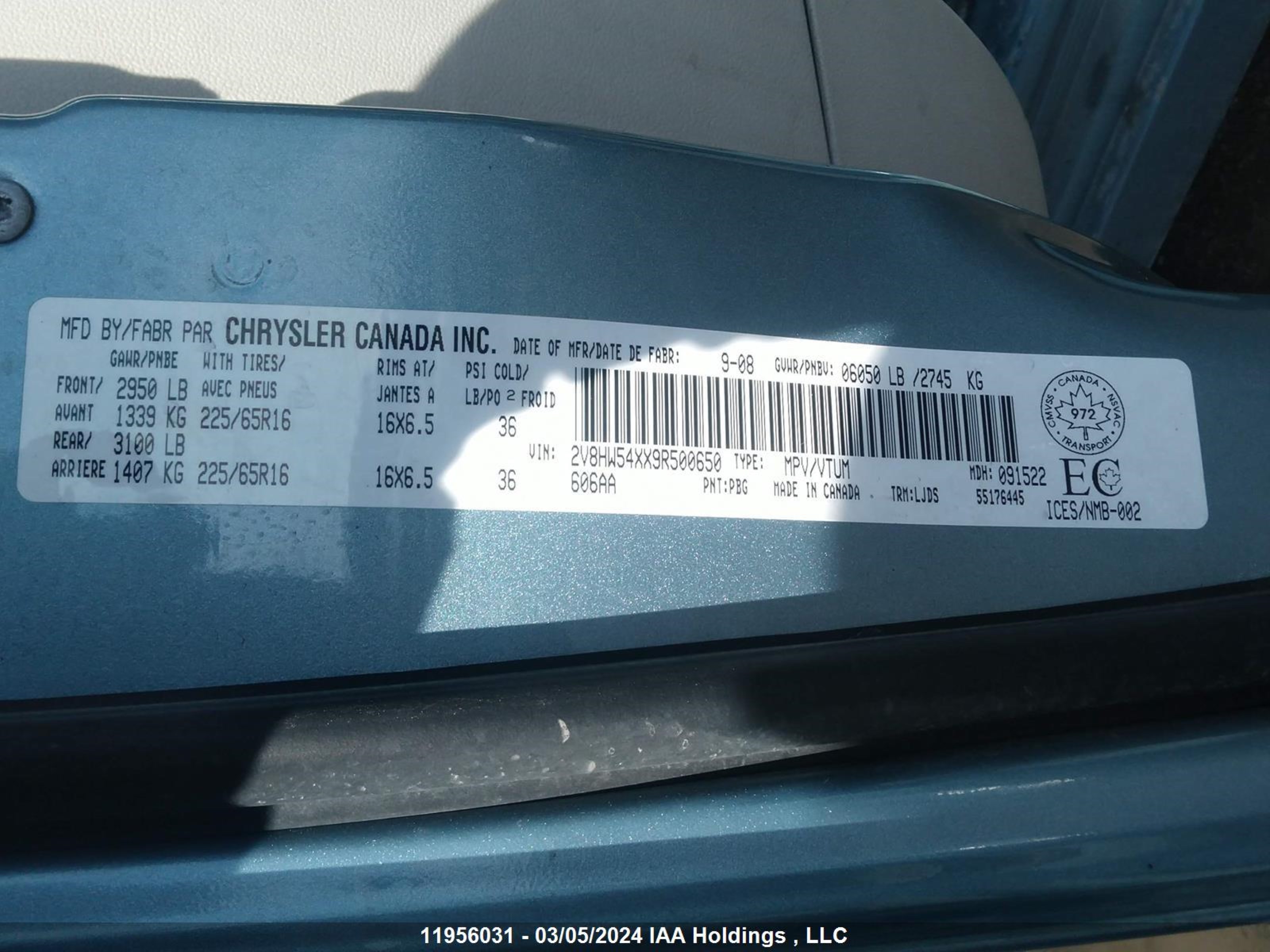 Photo 8 VIN: 2V8HW54XX9R500650 - VOLKSWAGEN ROUTAN 