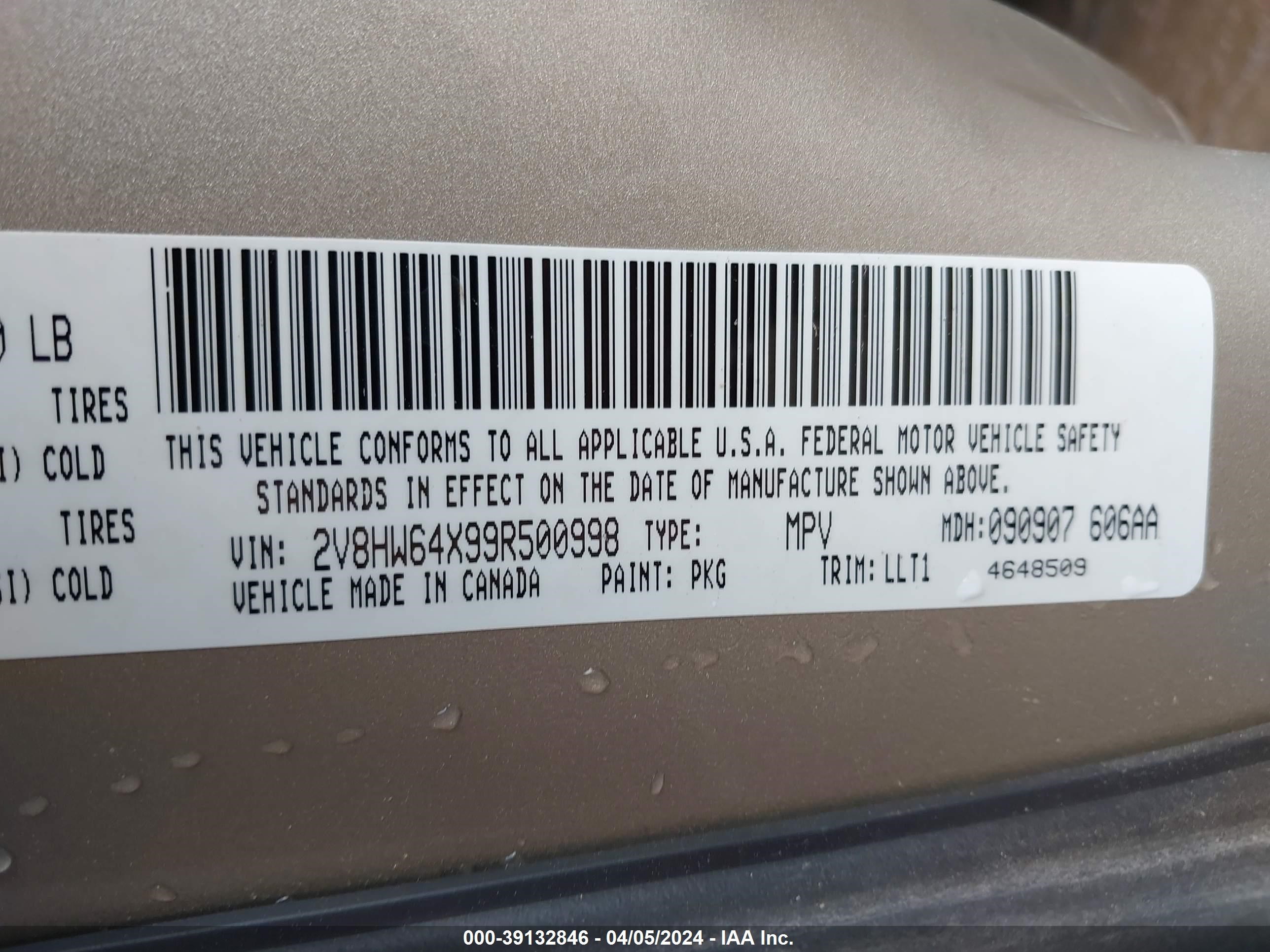 Photo 8 VIN: 2V8HW64X99R500998 - VOLKSWAGEN ROUTAN 