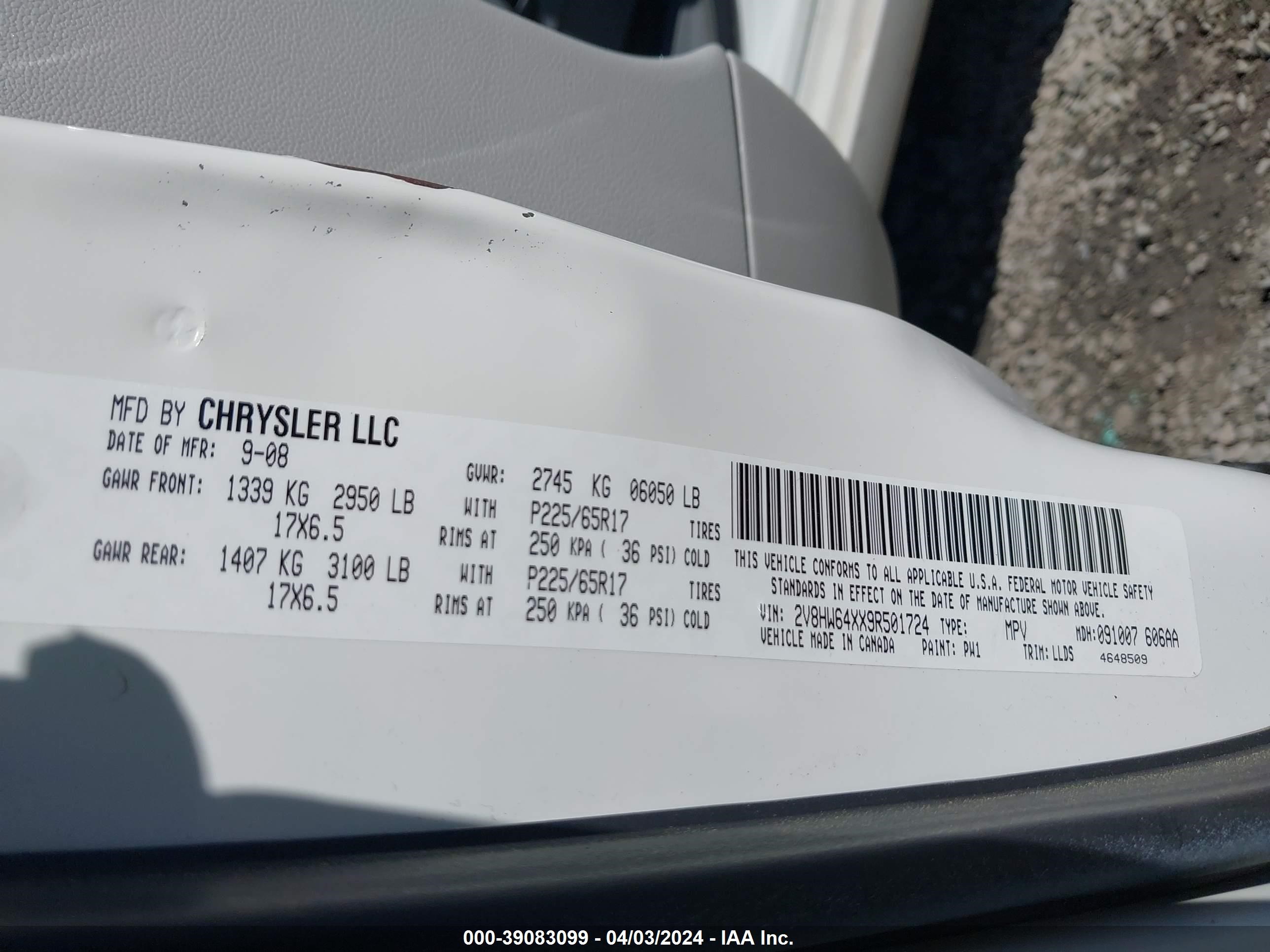 Photo 8 VIN: 2V8HW64XX9R501724 - VOLKSWAGEN ROUTAN 