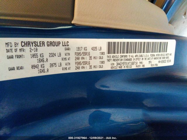 Photo 8 VIN: 3A4GY5F91AT168710 - CHRYSLER PT CRUISER CLASSIC 