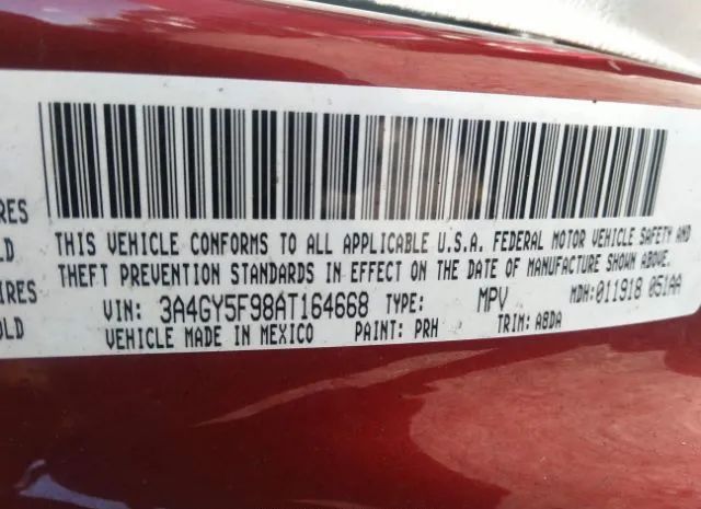 Photo 8 VIN: 3A4GY5F98AT164668 - CHRYSLER PT CRUISER CLASSIC 