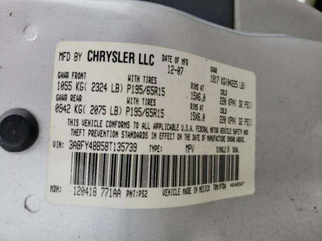 Photo 12 VIN: 3A8FY48B58T135739 - CHRYSLER PT CRUISER 