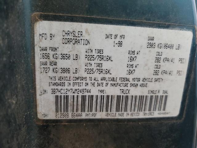 Photo 11 VIN: 3B7HC12Y7WM249744 - DODGE RAM 1500 