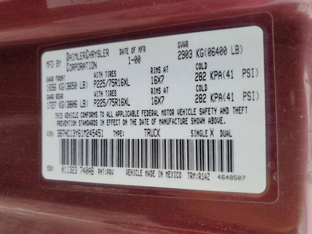 Photo 11 VIN: 3B7HC13Y61M245451 - DODGE RAM 1500 