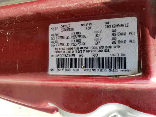 Photo 9 VIN: 3B7HC13Y9WG184229 - DODGE RAM 1500 