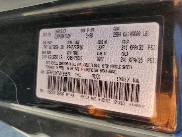 Photo 11 VIN: 3B7HF13Y7WG185578 - DODGE RAM 1500 