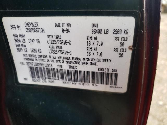 Photo 9 VIN: 3B7HF13Z2SM113918 - DODGE RAM 1500 