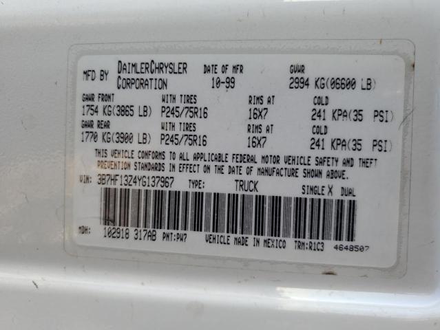 Photo 11 VIN: 3B7HF13Z4YG137967 - DODGE RAM 1500 