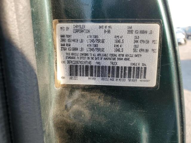 Photo 11 VIN: 3B7KC2267XG107145 - DODGE RAM 2500 