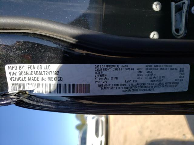 Photo 9 VIN: 3C4NJCAB8LT247892 - JEEP COMPASS SP 