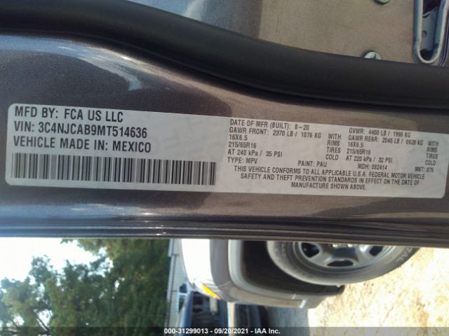 Photo 8 VIN: 3C4NJCAB9MT514636 - JEEP COMPASS 