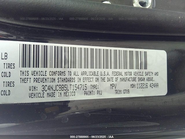 Photo 8 VIN: 3C4NJCBB5LT154715 - JEEP COMPASS 