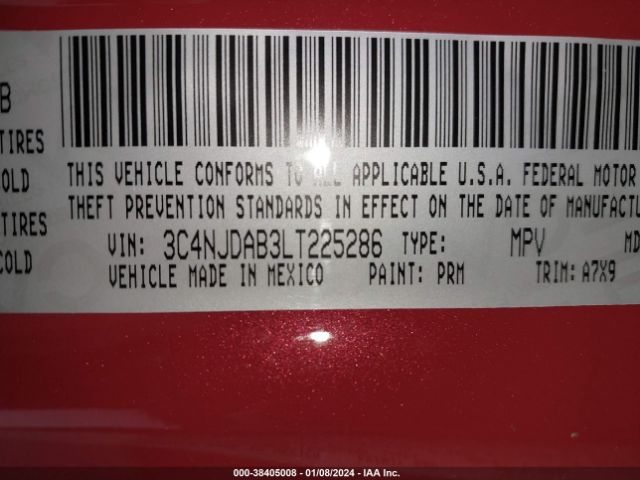 Photo 8 VIN: 3C4NJDAB3LT225286 - JEEP COMPASS 