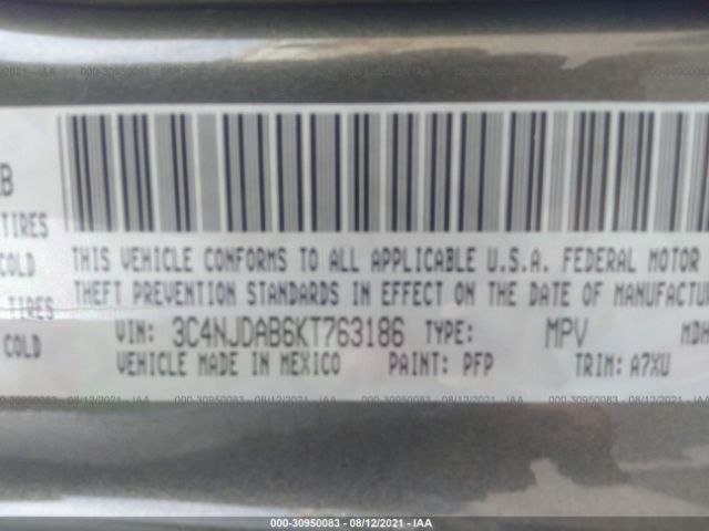 Photo 8 VIN: 3C4NJDAB6KT763186 - JEEP COMPASS 