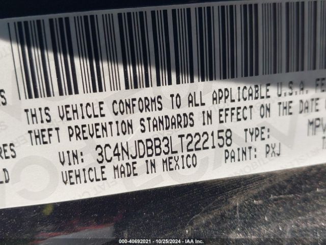 Photo 8 VIN: 3C4NJDBB3LT222158 - JEEP COMPASS 