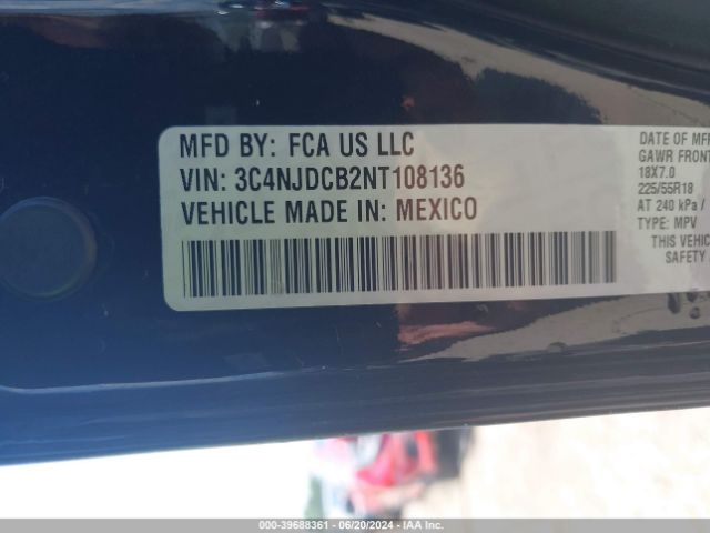 Photo 8 VIN: 3C4NJDCB2NT108136 - JEEP COMPASS 