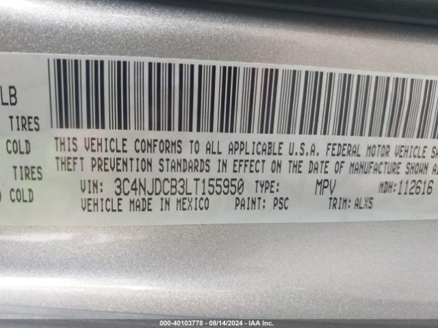 Photo 8 VIN: 3C4NJDCB3LT155950 - JEEP COMPASS 