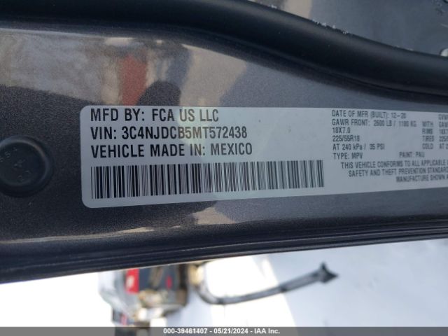 Photo 8 VIN: 3C4NJDCB5MT572438 - JEEP COMPASS 