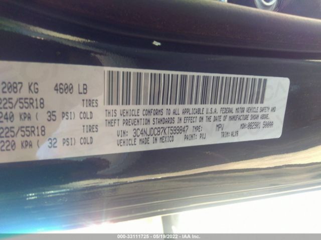 Photo 8 VIN: 3C4NJDCB7KT599847 - JEEP COMPASS 