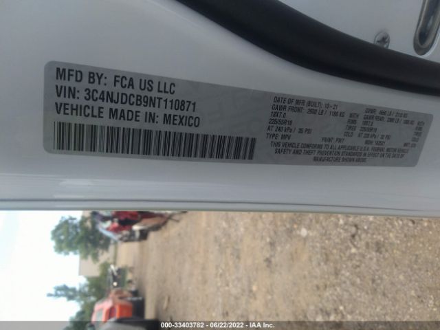 Photo 8 VIN: 3C4NJDCB9NT110871 - JEEP COMPASS 