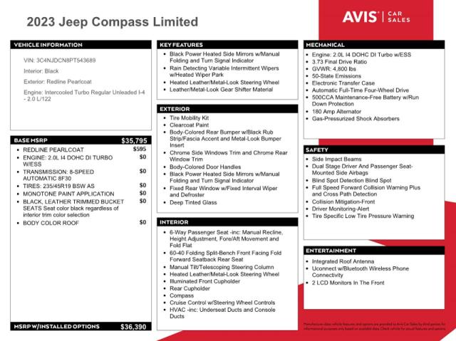 Photo 11 VIN: 3C4NJDCN8PT543689 - JEEP COMPASS LI 