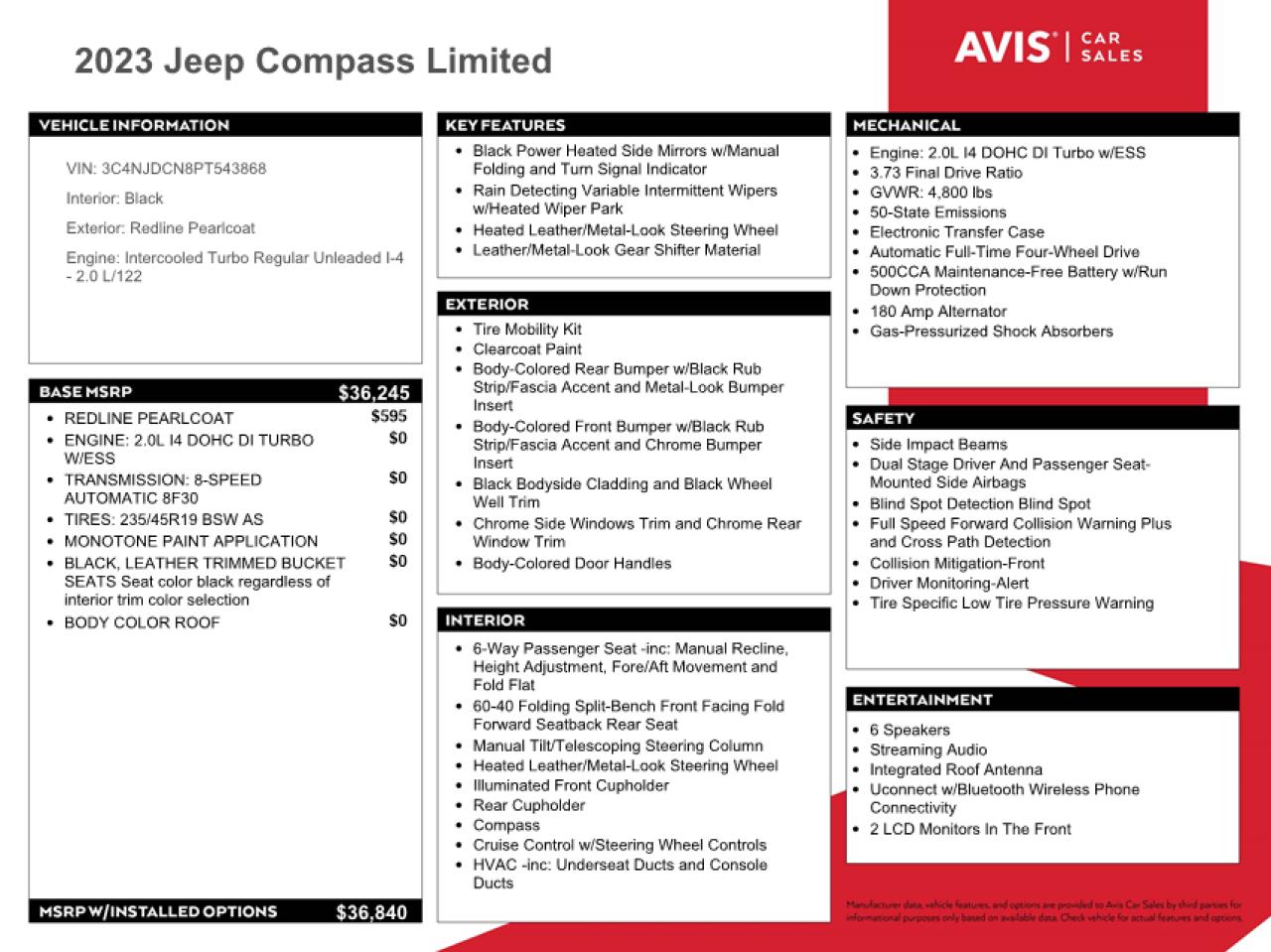 Photo 12 VIN: 3C4NJDCN8PT543868 - JEEP COMPASS 