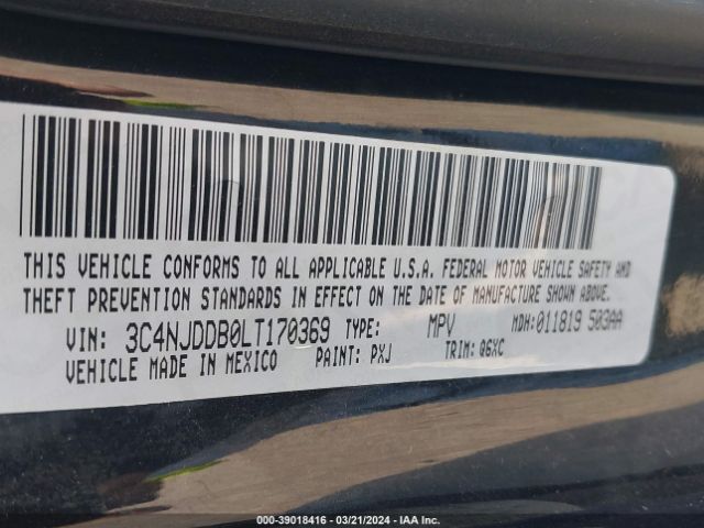 Photo 8 VIN: 3C4NJDDB0LT170369 - JEEP COMPASS 