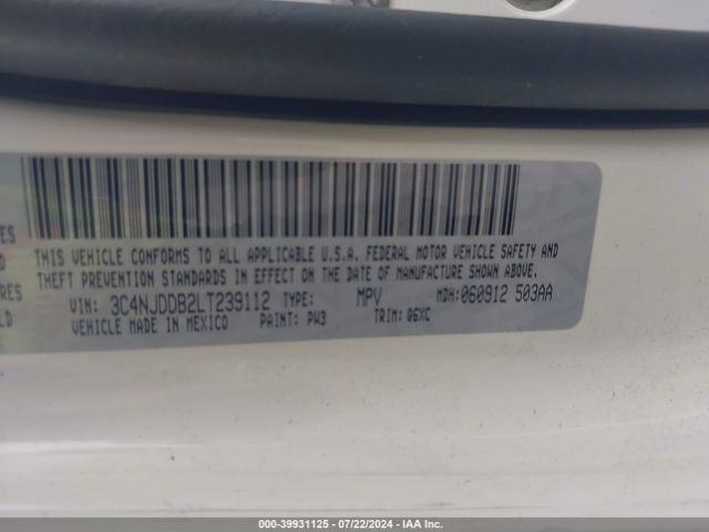 Photo 8 VIN: 3C4NJDDB2LT239112 - JEEP COMPASS 