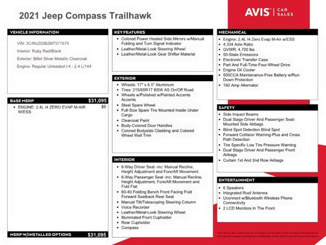 Photo 9 VIN: 3C4NJDDB2MT571679 - JEEP COMPASS TR 