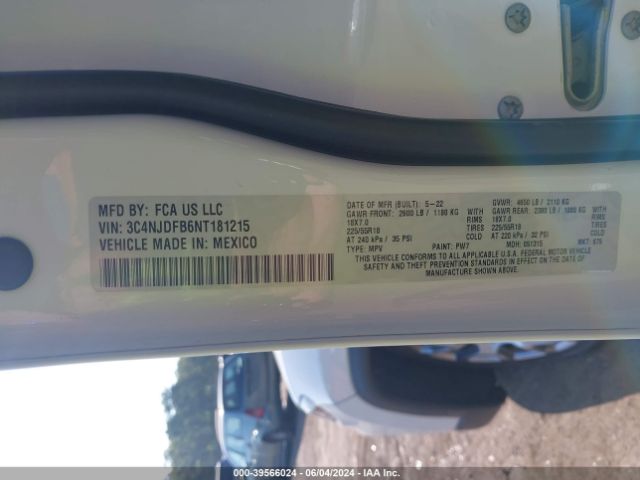 Photo 8 VIN: 3C4NJDFB6NT181215 - JEEP COMPASS 