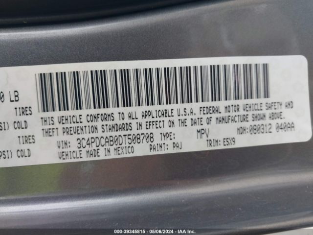 Photo 8 VIN: 3C4PDCAB0DT508708 - DODGE JOURNEY 