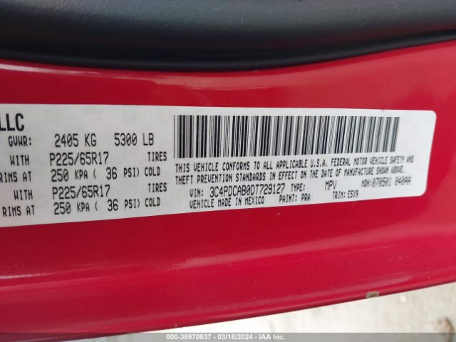 Photo 8 VIN: 3C4PDCAB0DT729127 - DODGE JOURNEY 