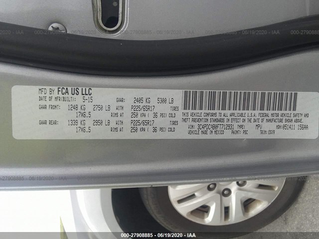 Photo 8 VIN: 3C4PDCAB0FT712931 - DODGE JOURNEY 