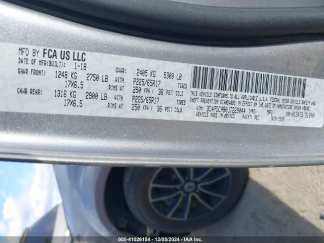 Photo 8 VIN: 3C4PDCAB0JT229044 - DODGE JOURNEY 