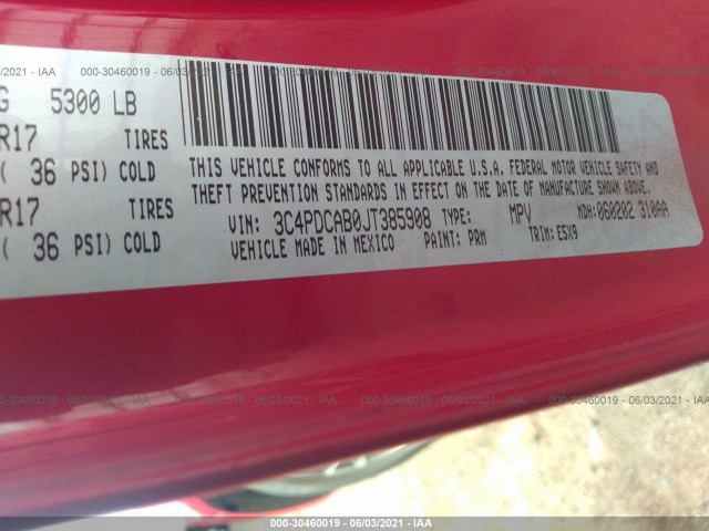 Photo 8 VIN: 3C4PDCAB0JT385908 - DODGE JOURNEY 