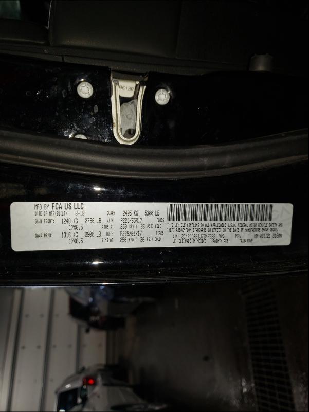 Photo 9 VIN: 3C4PDCAB1JT347829 - DODGE JOURNEY SE 