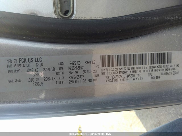 Photo 8 VIN: 3C4PDCAB1JT445209 - DODGE JOURNEY 