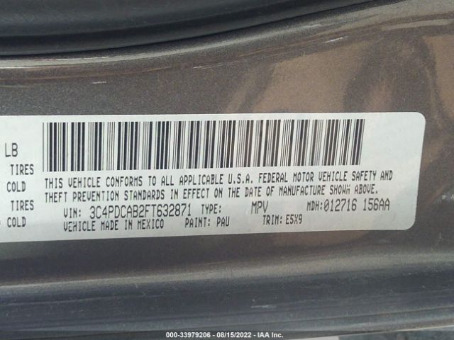 Photo 8 VIN: 3C4PDCAB2FT632871 - DODGE JOURNEY 