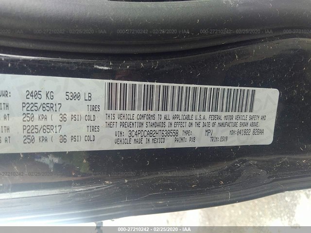 Photo 8 VIN: 3C4PDCAB2HT638558 - DODGE JOURNEY 