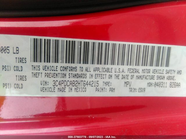 Photo 8 VIN: 3C4PDCAB2HT644215 - DODGE JOURNEY 